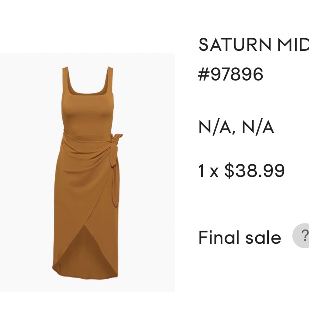 Wilfred Brown Asymmetrical Ruched Midi Dress